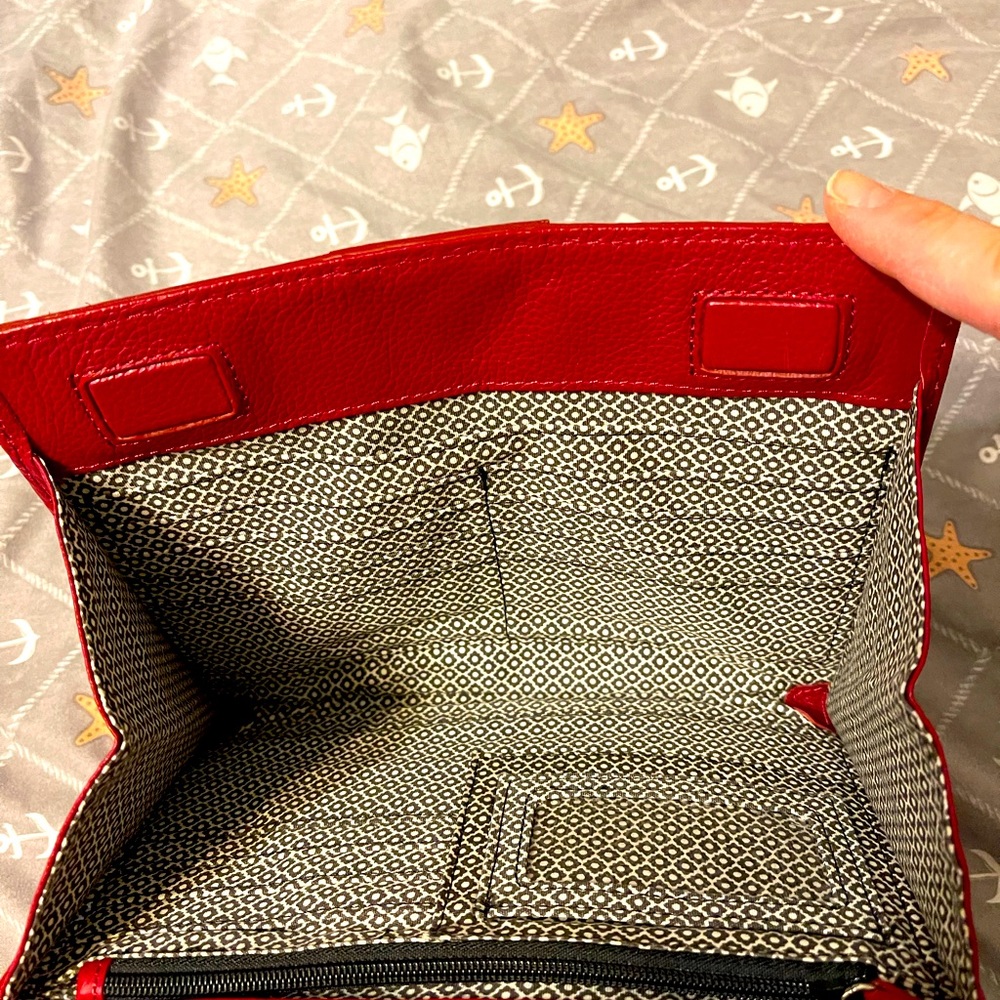 Brighton Red crossbody purse used one time.  Smoke free home.